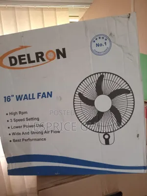 3-Speed Settings: Delron 16" Fan!