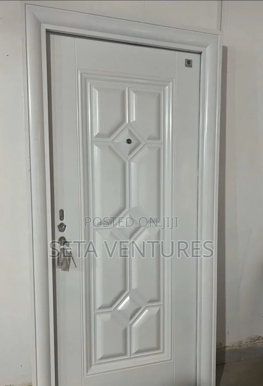 White Security Single Door