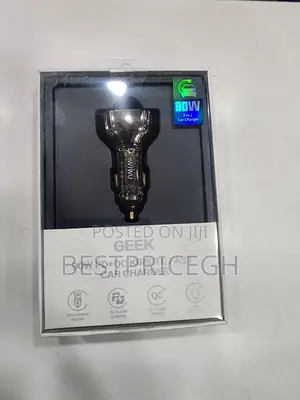 Wiwu Dual Port USB-A + USB-C Pad 90W Car Charger