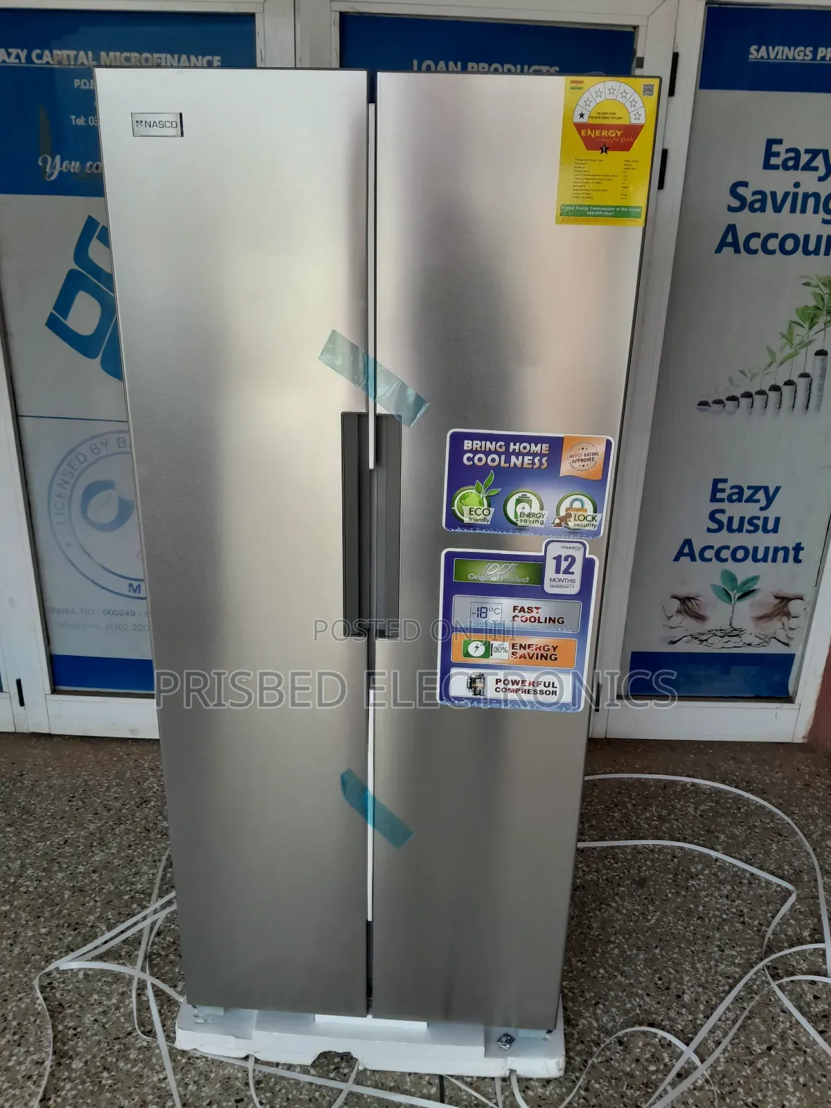 Nasco Durable Side by Side Fridge 410 Litres