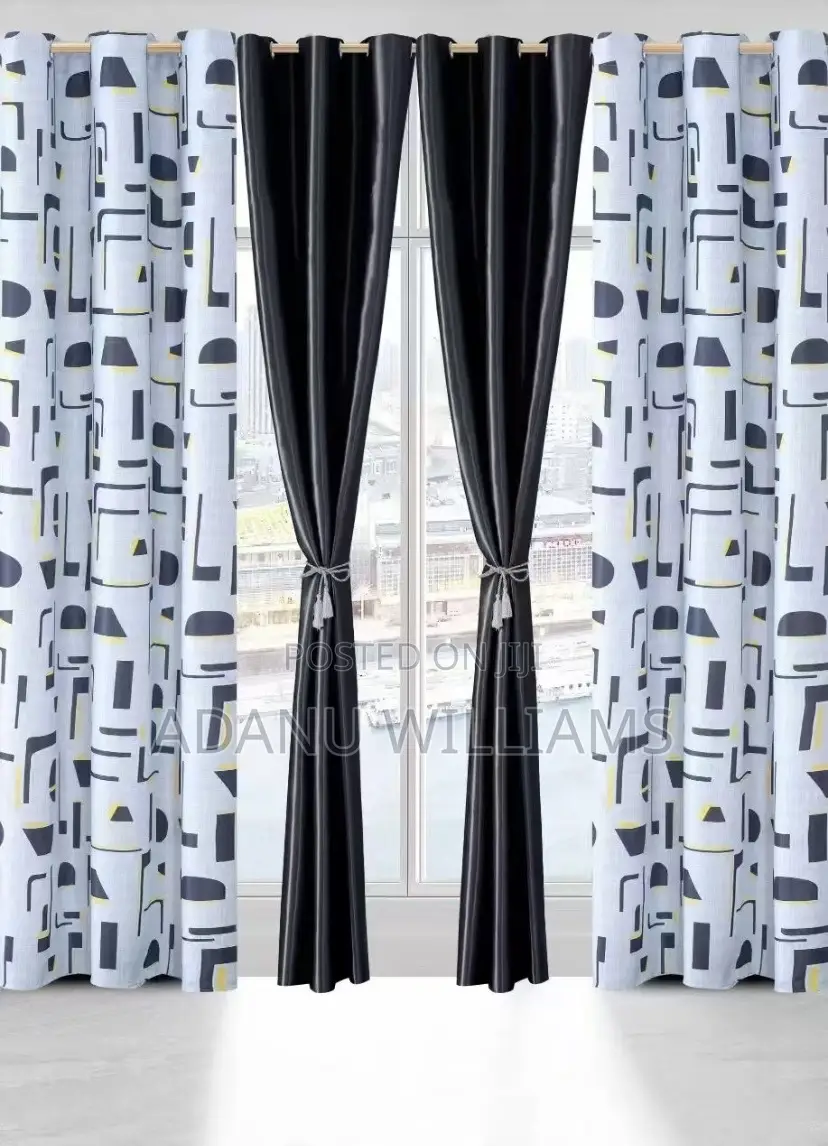 Luxury 4in1 Curtains Set ( Available in Diff Colors)