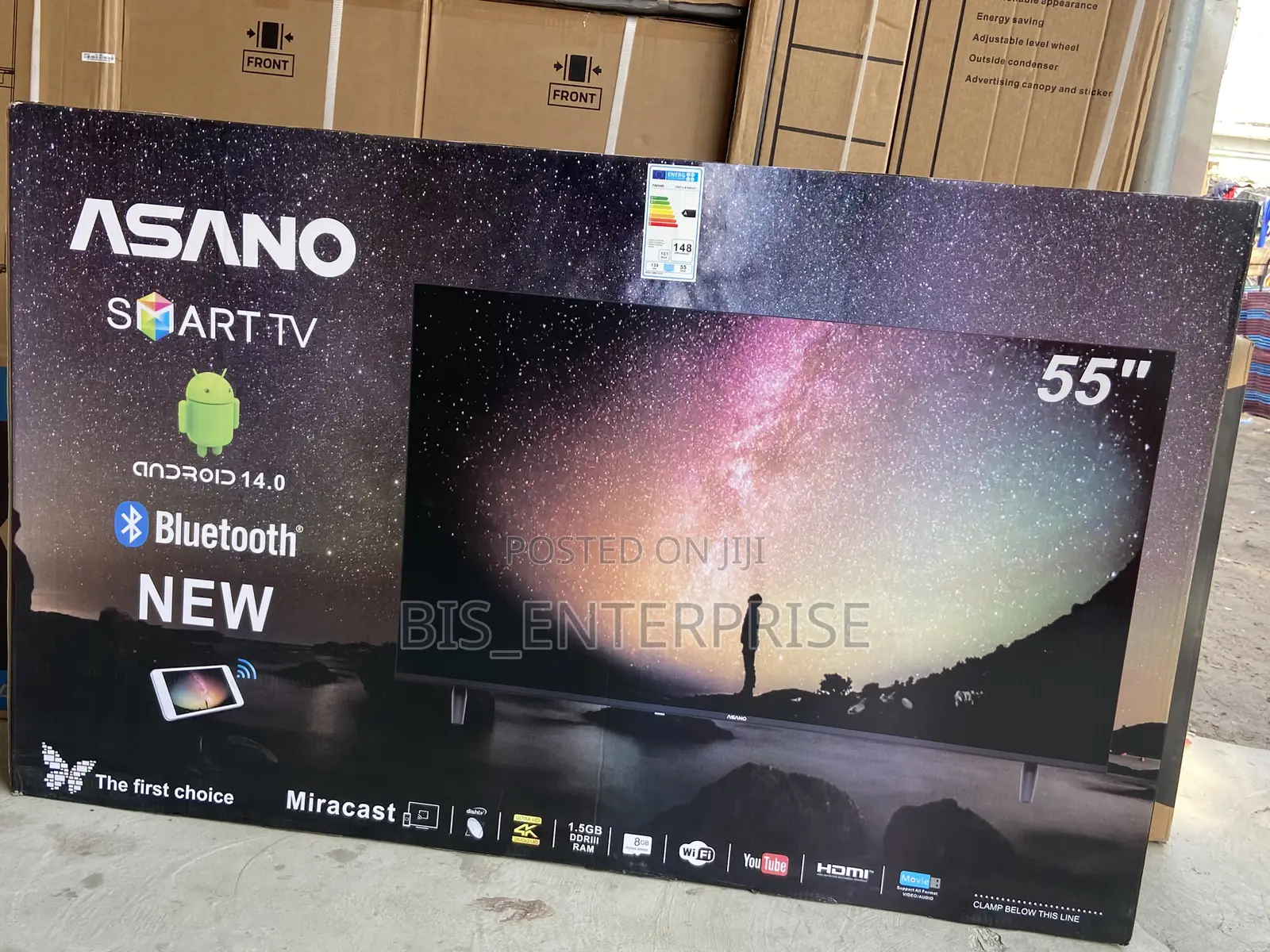 Asano 55” Smart Frameless With Bluetooth