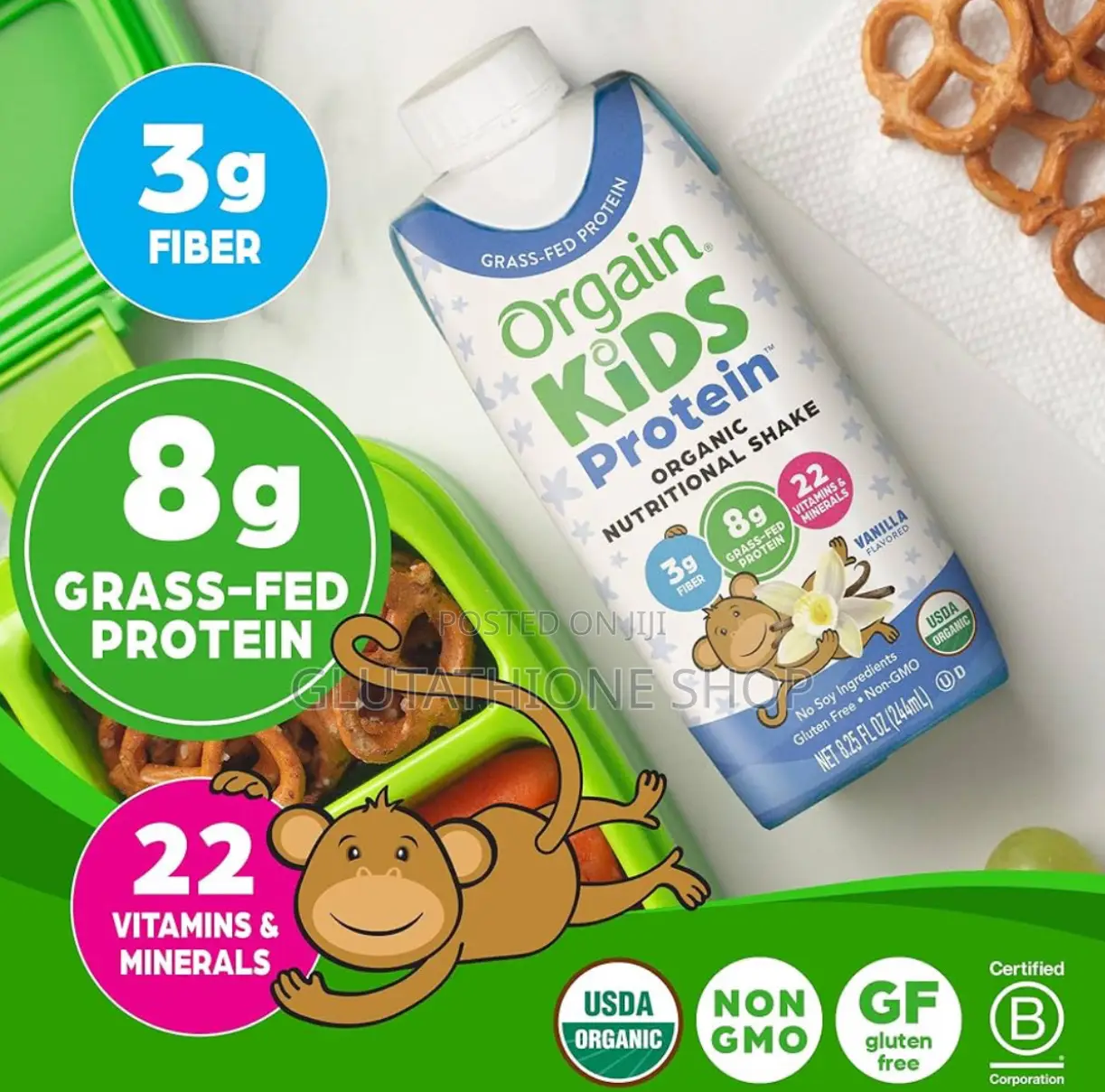 Orgain Organic Kids Nutritional Protein Shake,