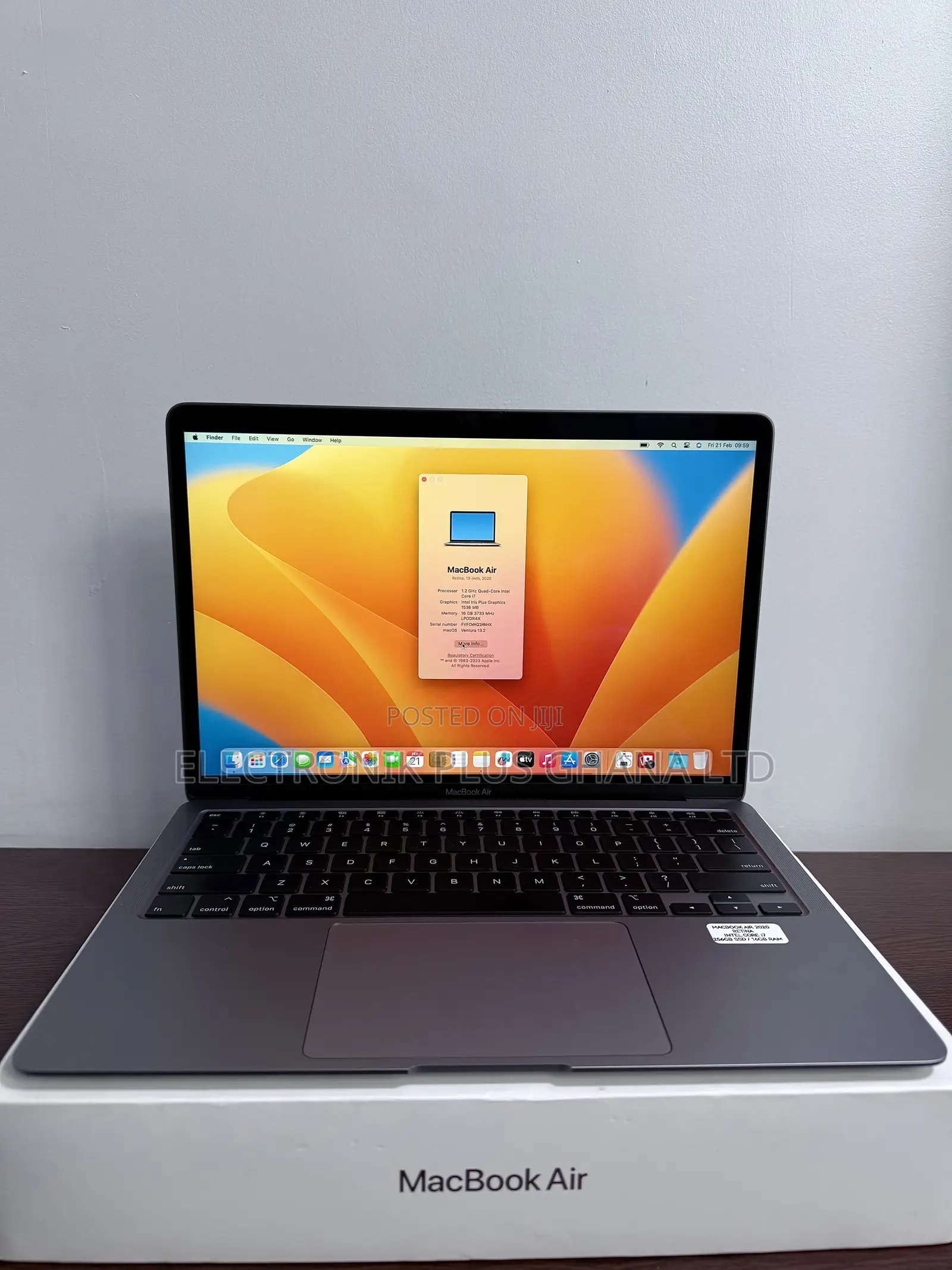 Laptop Apple MacBook Air 2020 16GB Intel Core i7 SSD 256GB