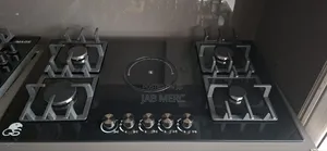 Promo 90cm Cooktop Stove 4 Gas and 1 Electric Middle Glass
