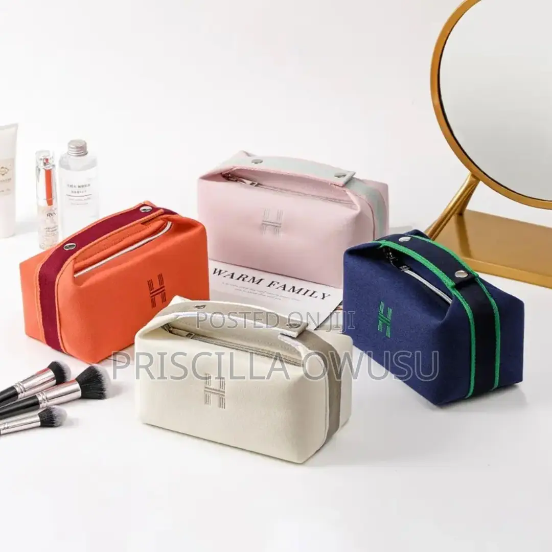 Waterproof Embroidered Canvas Makeup Bag