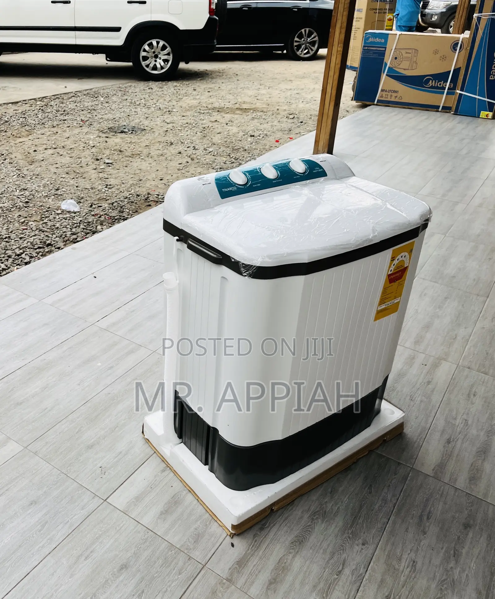 Wash and Spin Nasco 5kg Semi-Automatic Washing Machine.