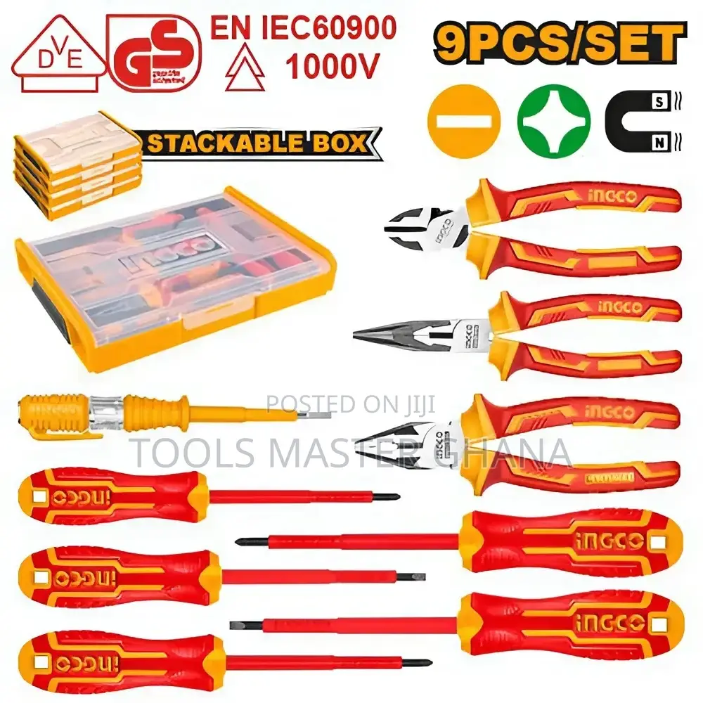 9 Pcs Insulated Hand Tools Set - Hktv01h091