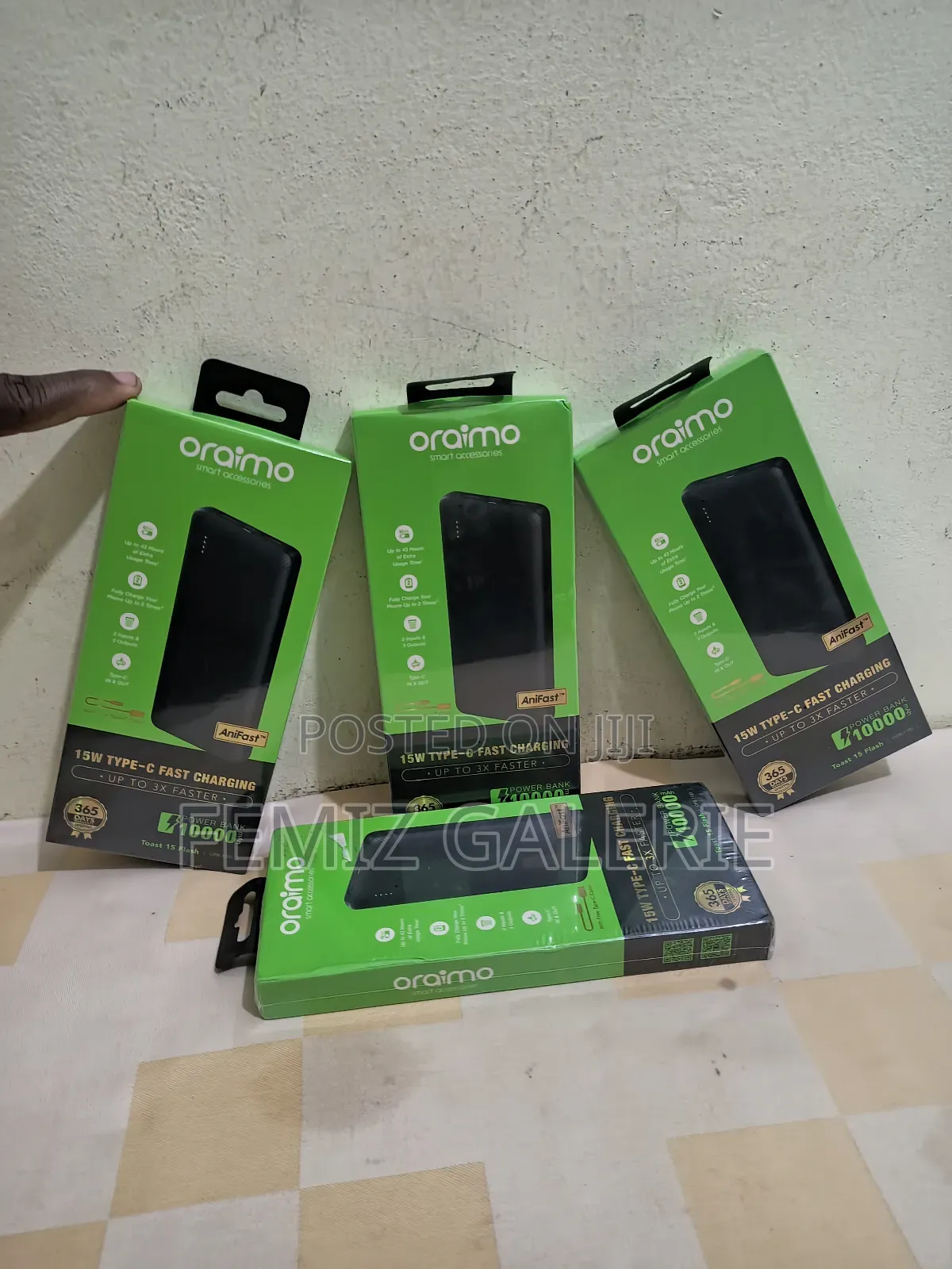 Oraimo Toast 15 Flash 10000mah Fast Charging Power Bank