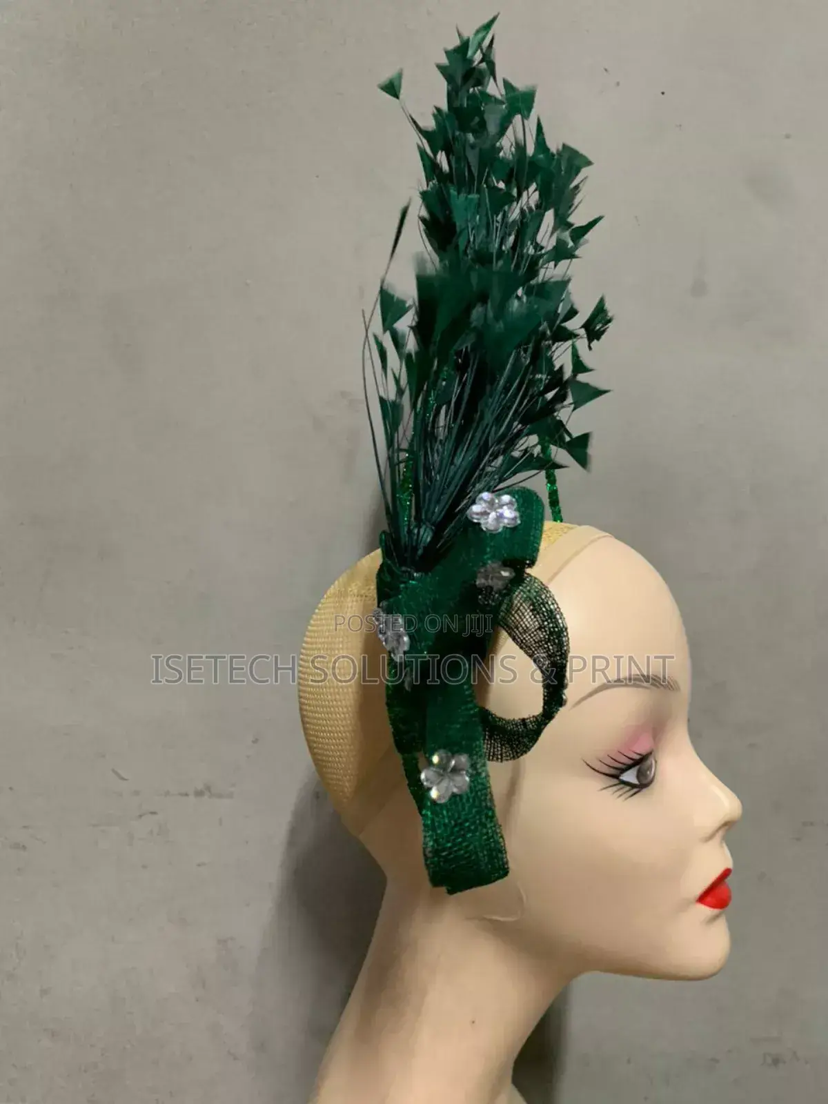 Green Fascinator For All Events And Programs