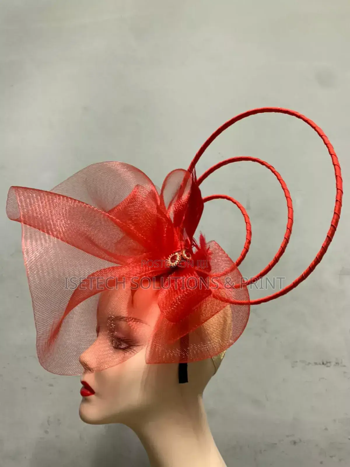 Red Fascinator for All Events and Programs