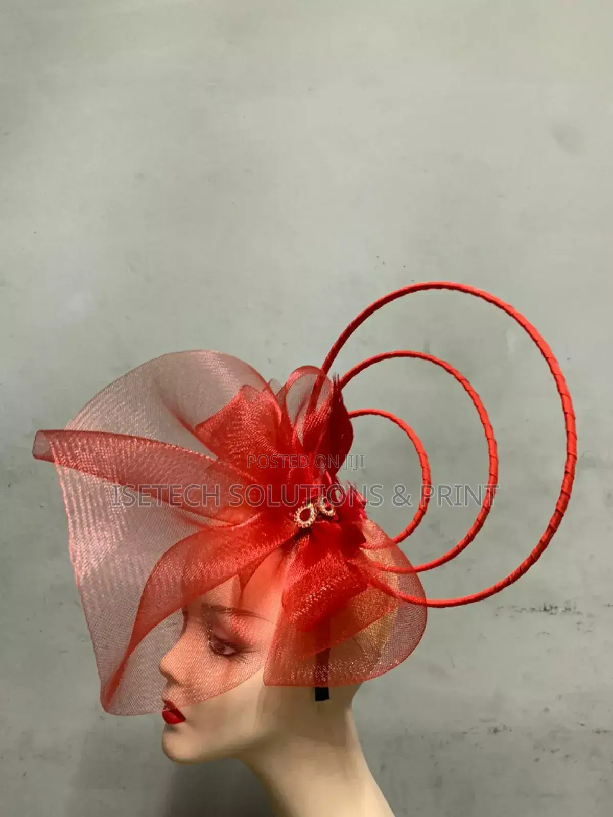 Red Fascinator for All Events and Programs