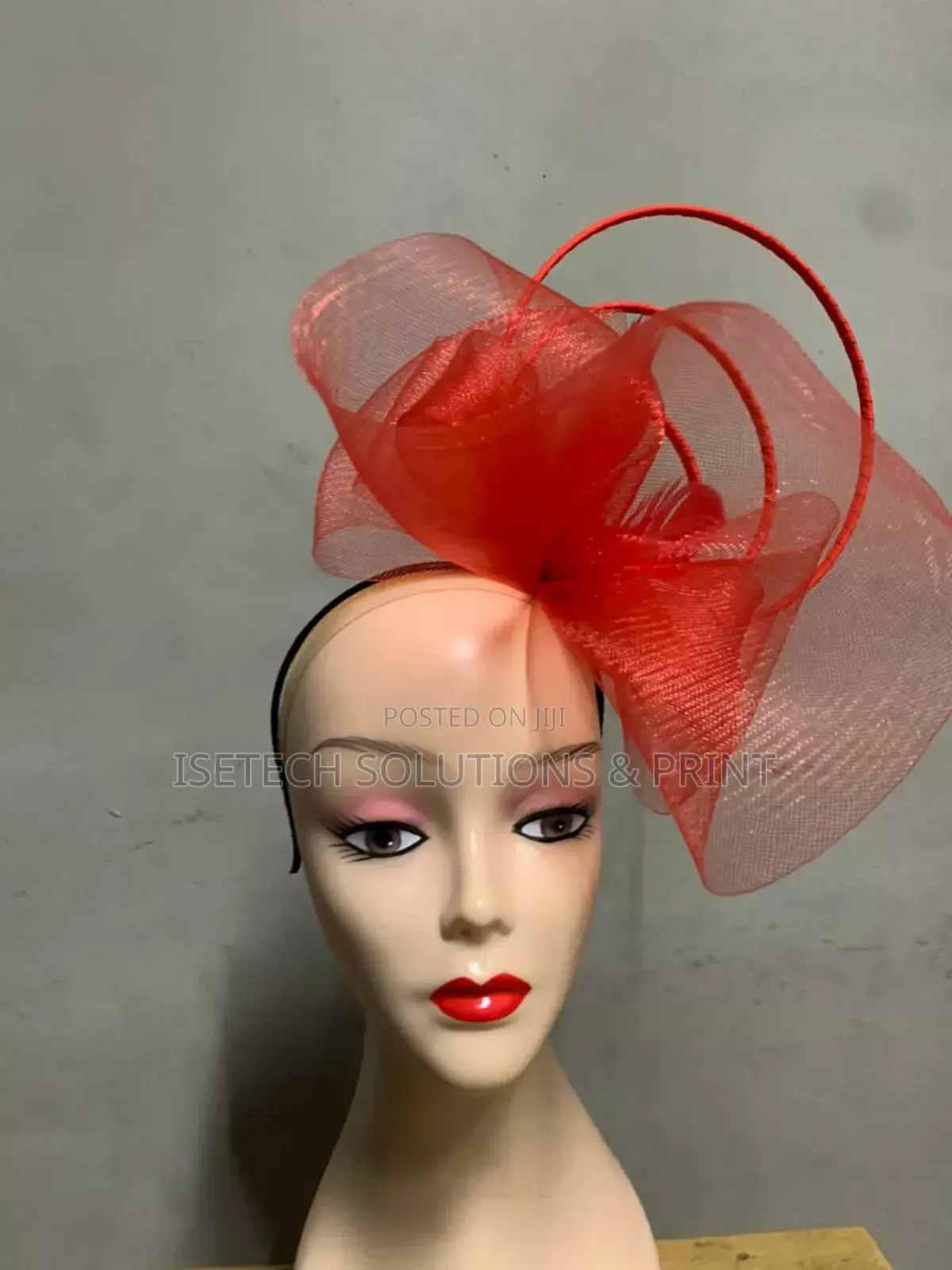 Red Fascinator for All Events and Programs