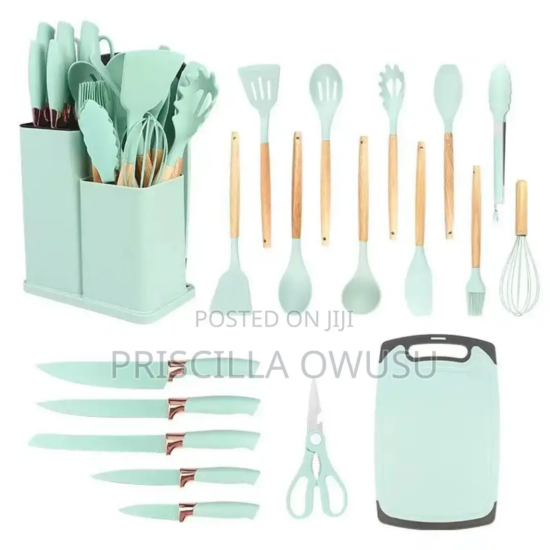 19 PCS Silicone Ladles and Knives Kitchenware Set for Sale