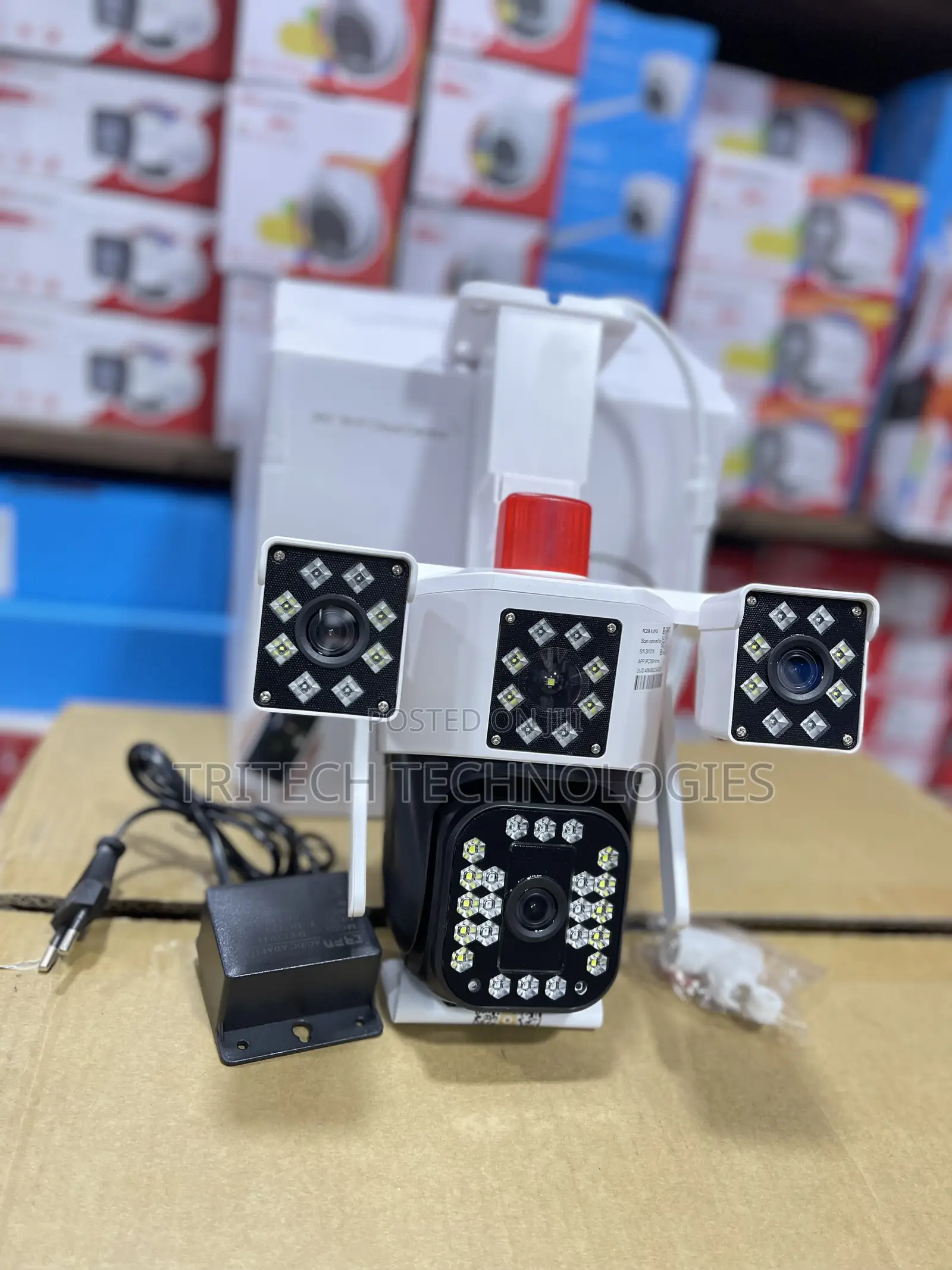 Outdoor Wifi Pc258 Camera 6mp Panorama 3lens Screen Mini PTZ
