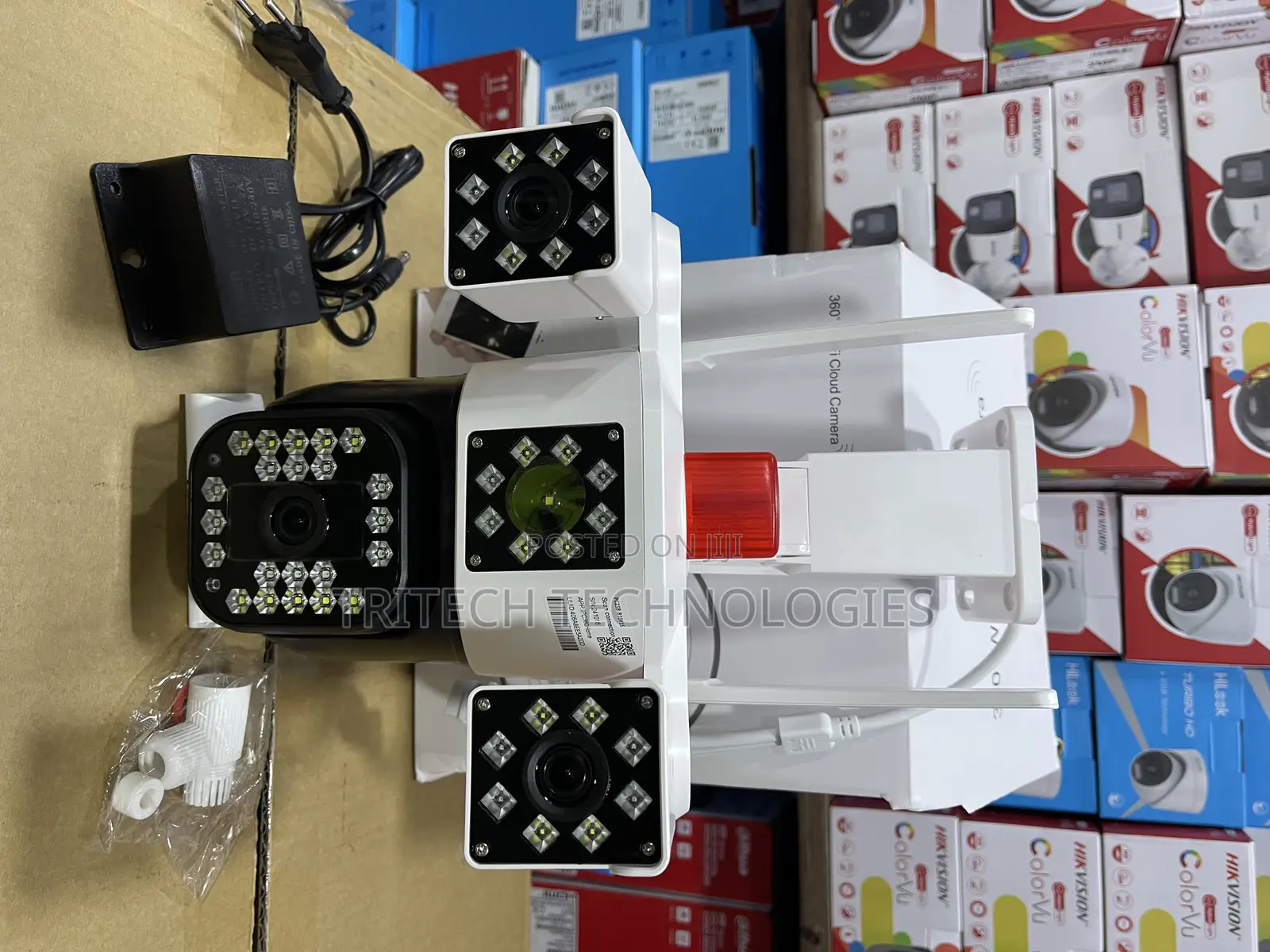 Outdoor Wifi Pc258 Camera 6mp Panorama 3lens Screen Mini PTZ