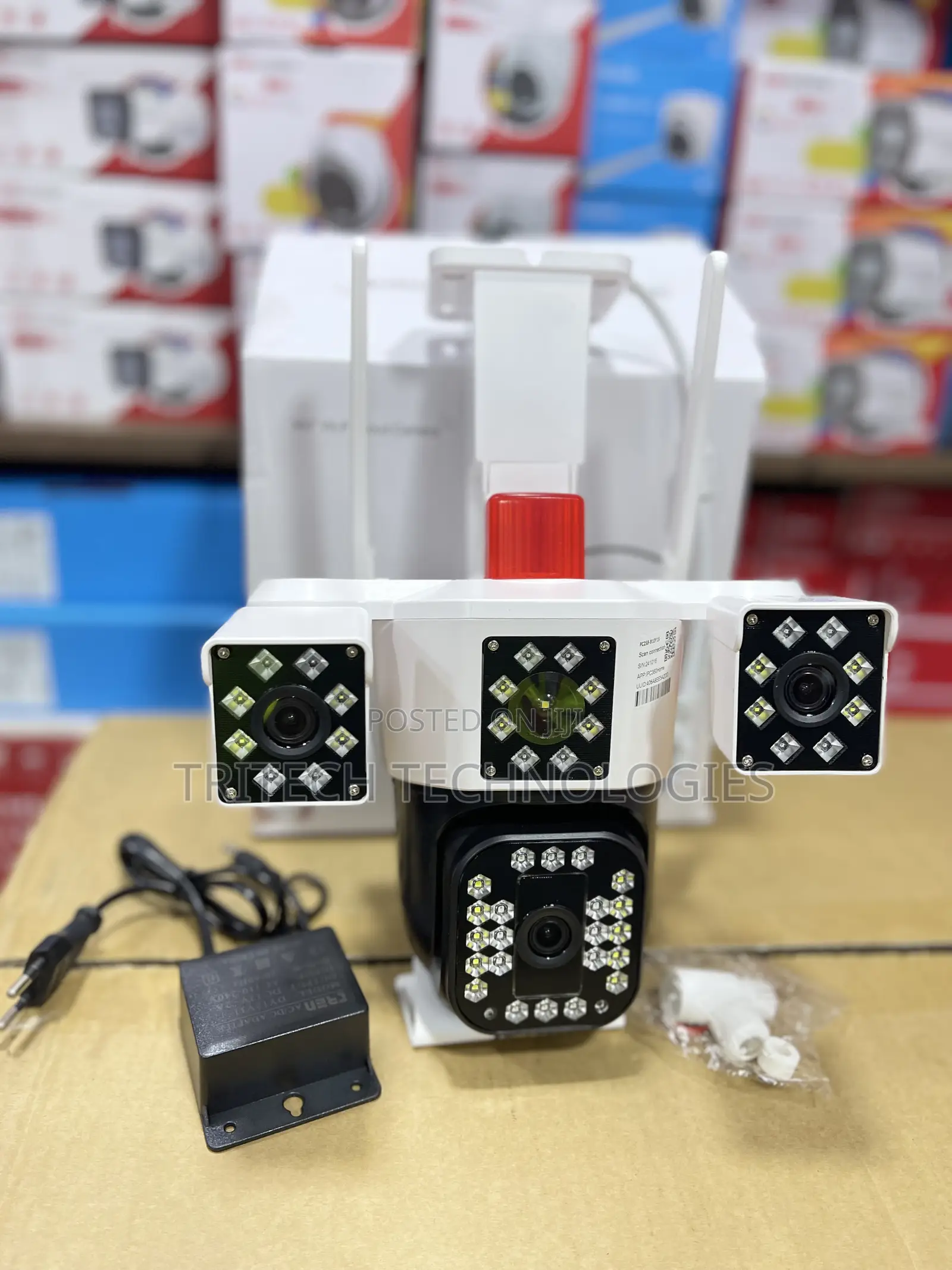 Outdoor Wifi Pc258 Camera 6mp Panorama 3lens Screen Mini PTZ