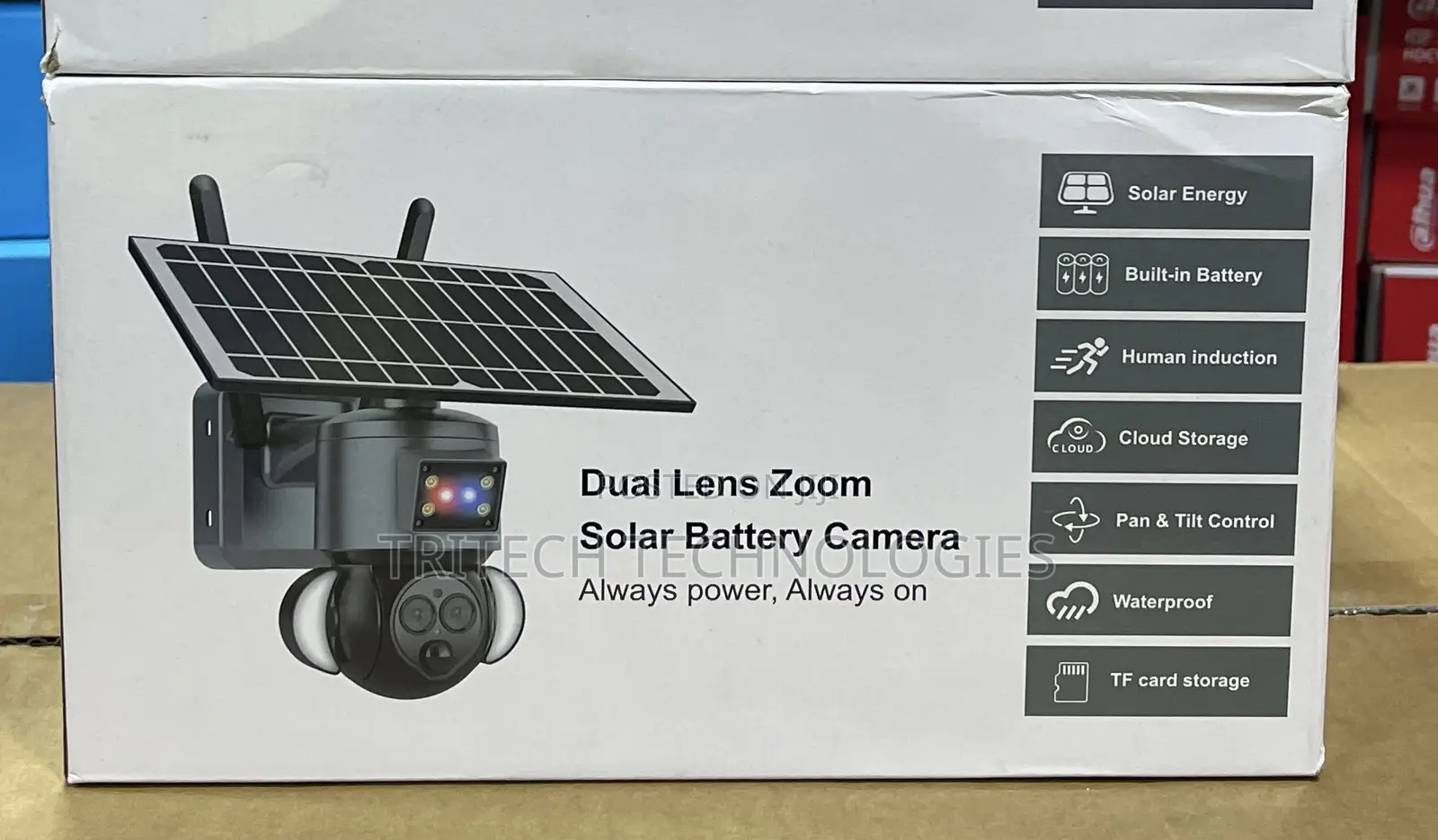 Ubox Outdoor PTZ Solar 4g Camera 8mp 12x Dual Lens