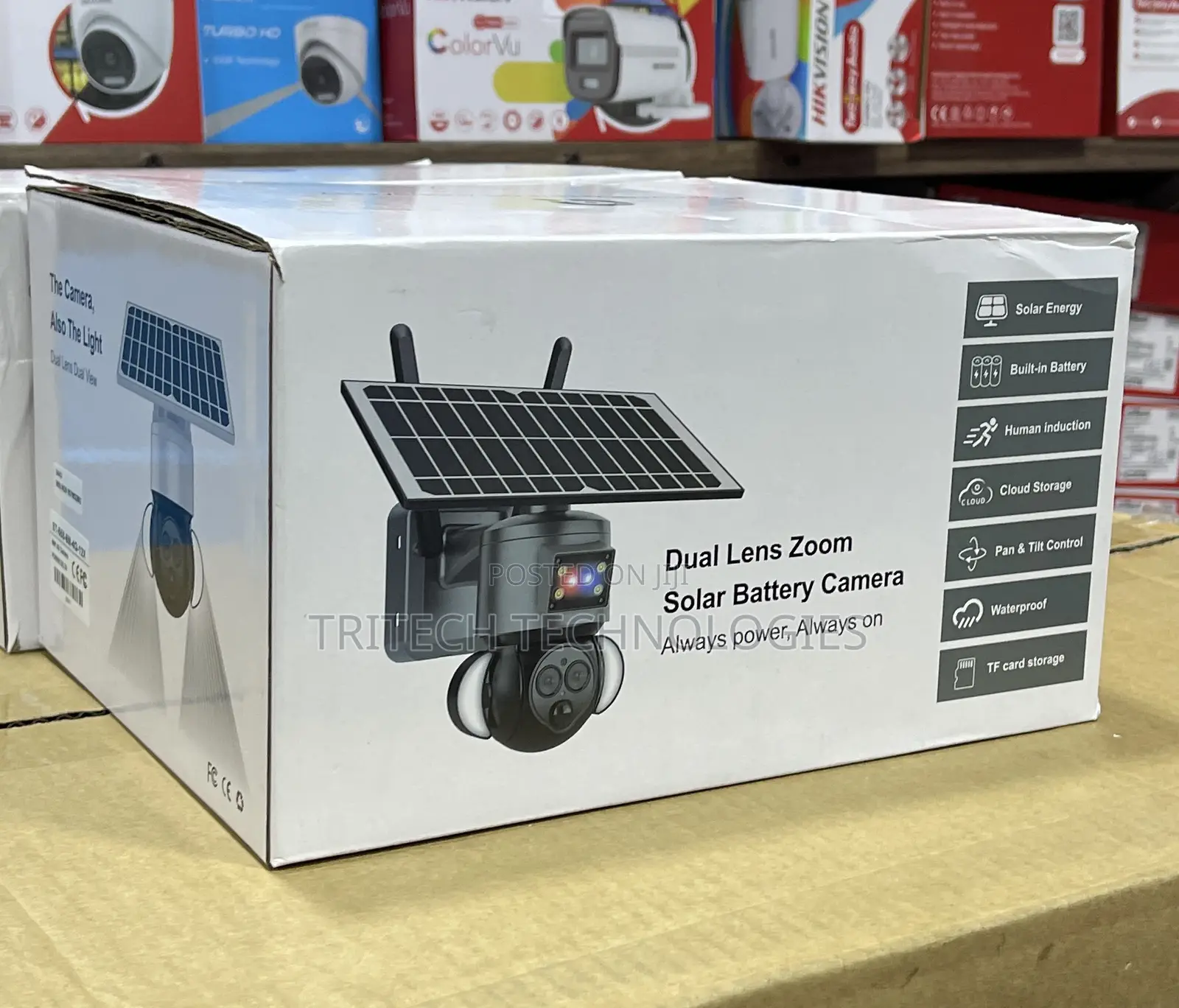 Ubox Outdoor PTZ Solar 4g Camera 8mp 12x Dual Lens