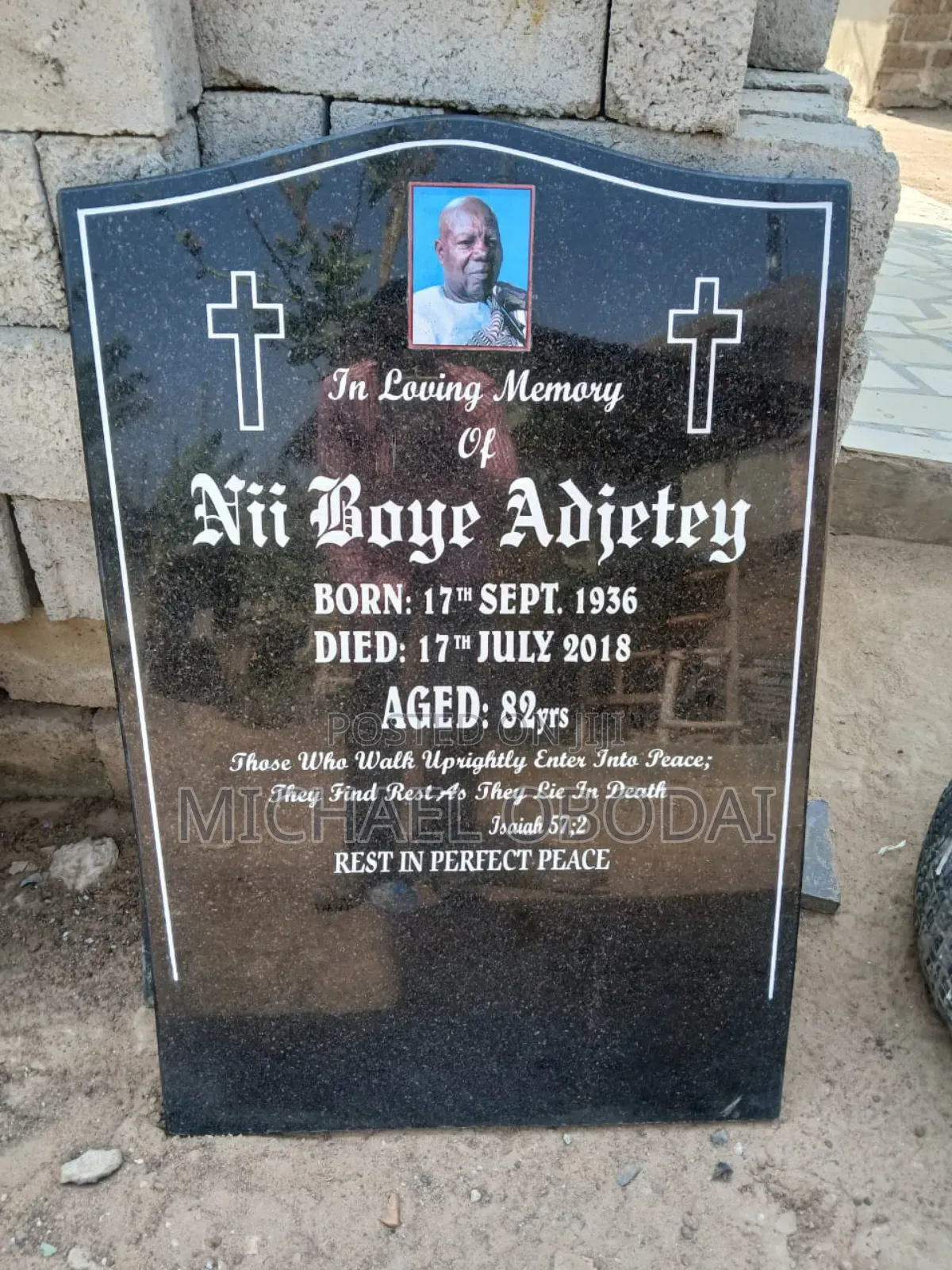 Memorial Headstone Writing