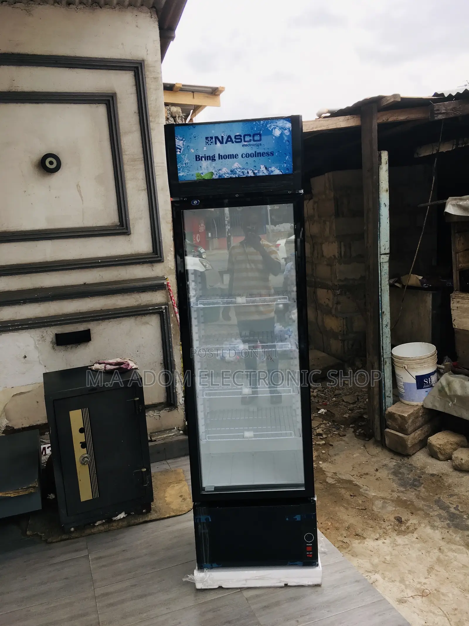 Blue White Color 298 Litres Display Fridge
