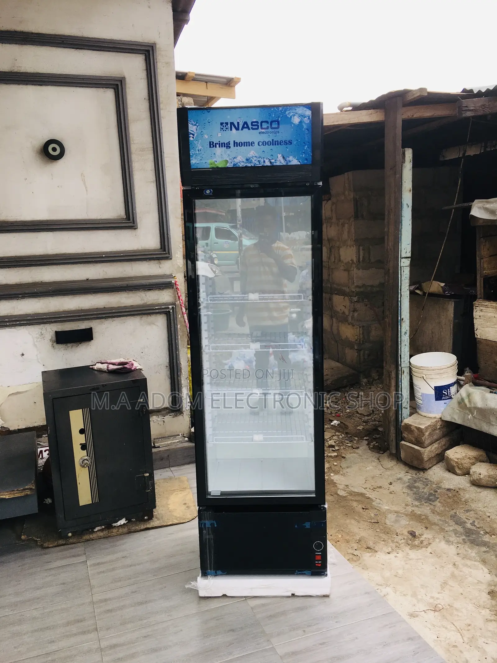 Blue White Color 298 Litres Display Fridge