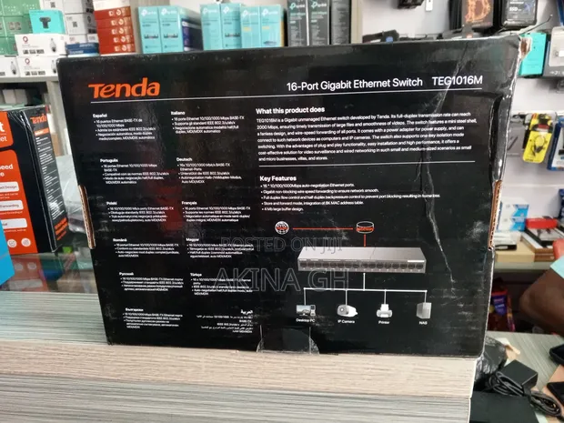 Tenda 16 Port Gigabit Fast Ethernet Switch Teg1016m 2