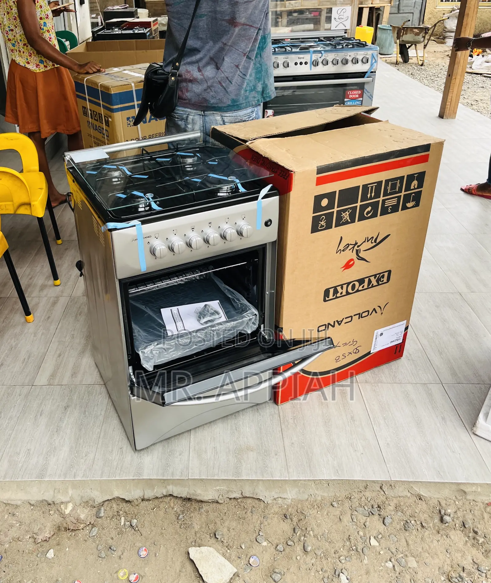 Unique Volcano 50x50 Gas Oven 4 Turkish Burner(Gray)