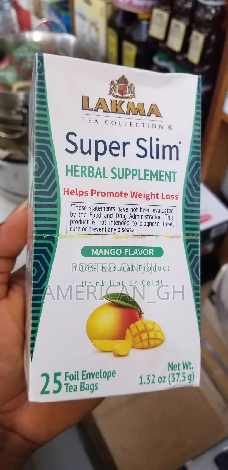 Super Slim Herbal Supplement, Mango Flavor, 25 Bags