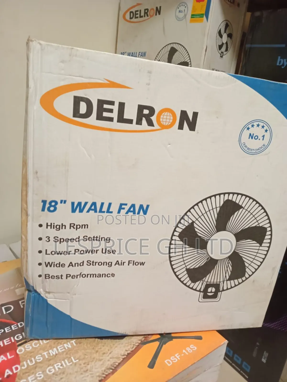 Noiseless Efficient: Delron 18" Wall Fan