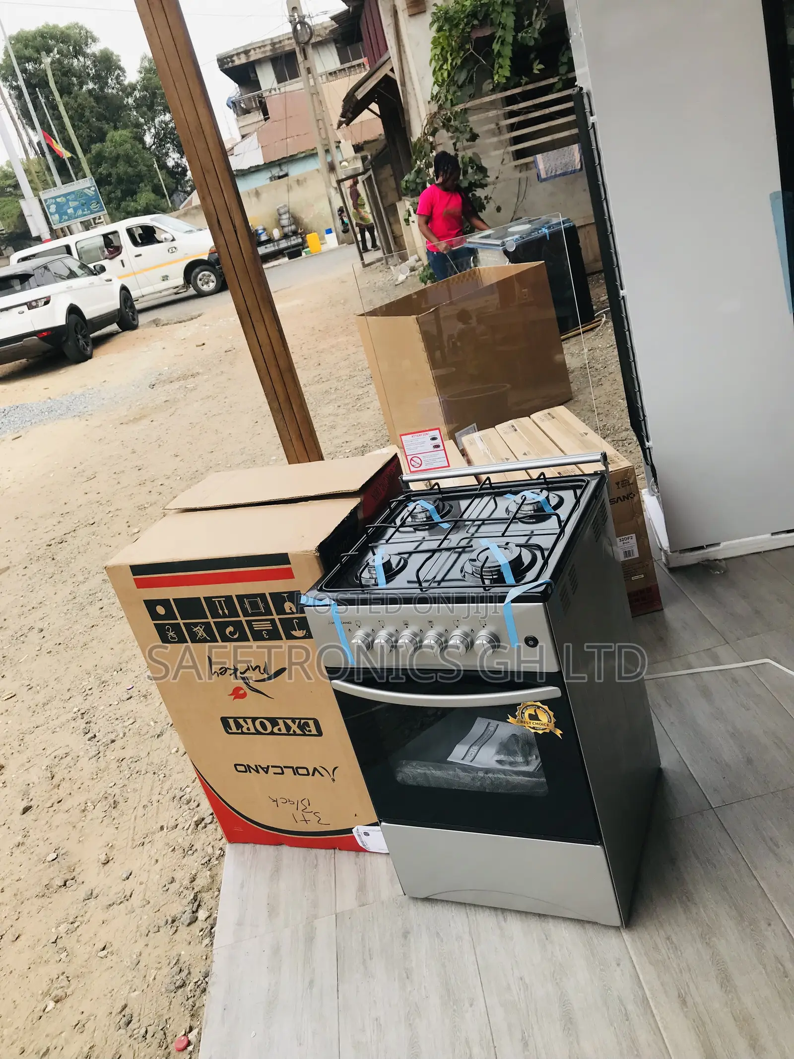 Fabulous Grey Turkish 4 Burner Gas Oven Volcano 50x50