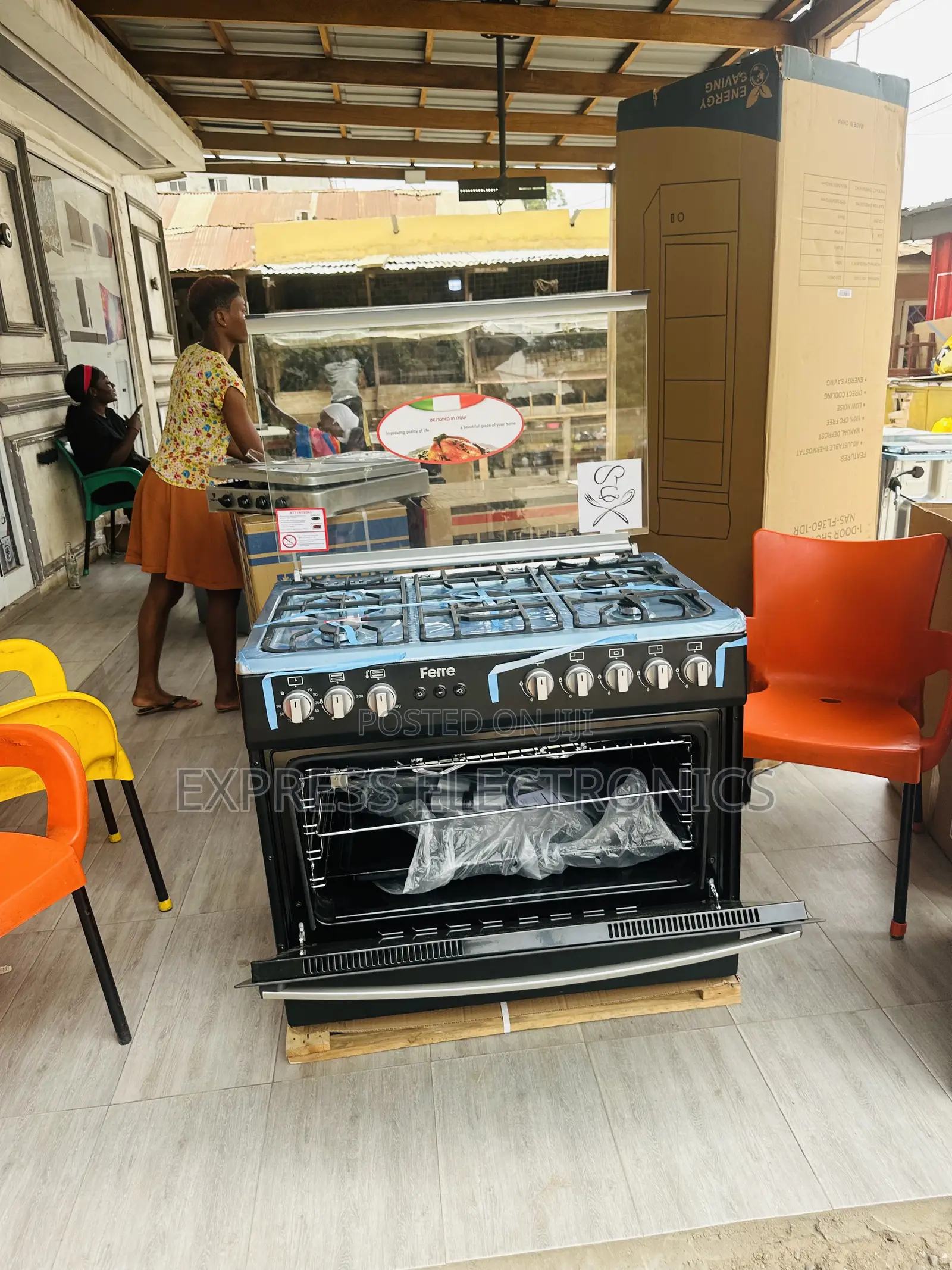 Ferre Gas Cooker Oven Rotisserie Grill 5burner 60/90