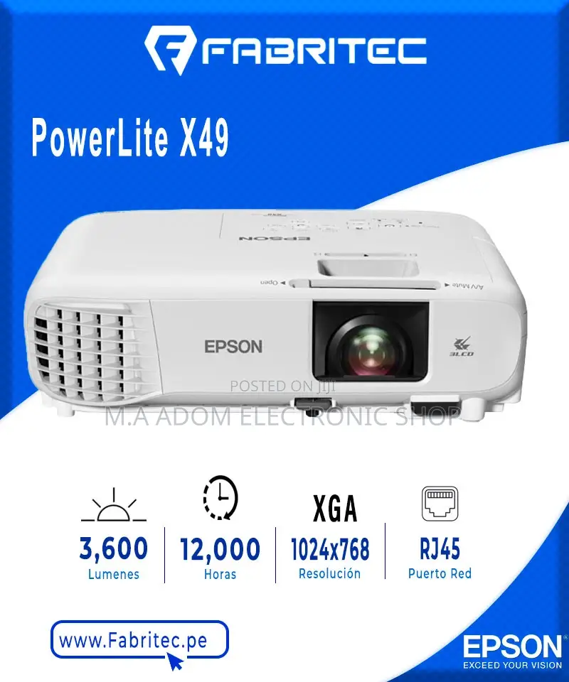Projector Eb X49 3600 Lumen