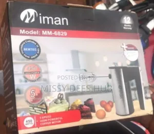 Iman 5-Speed Hand Mixer (Model Mm-6829).