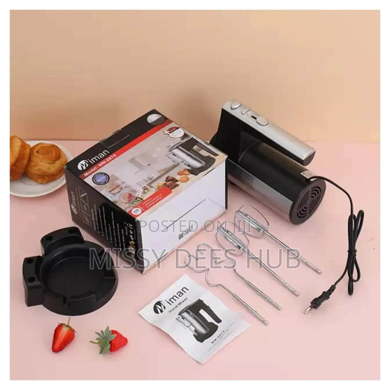 Iman 5-Speed Hand Mixer (Model Mm-6829).