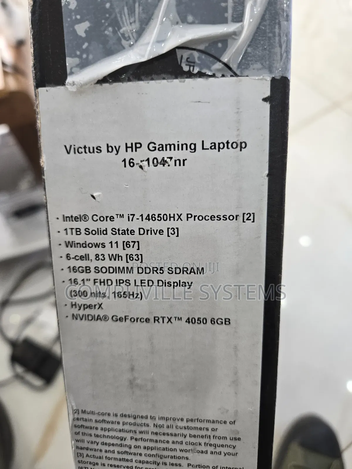 New Laptop HP Victus 16 16GB Intel Core I7 SSD 1T