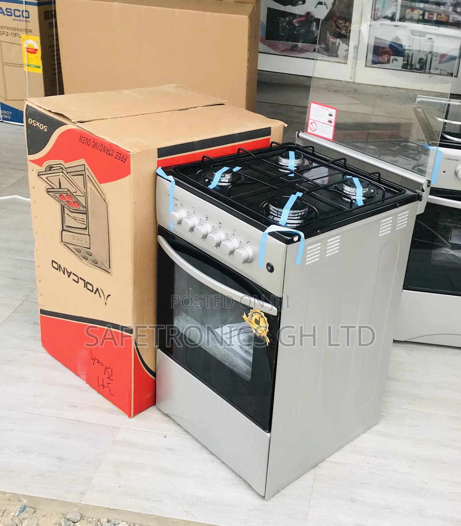 Available Volcano 4 Gas Cooker Oven 50x50 Grey