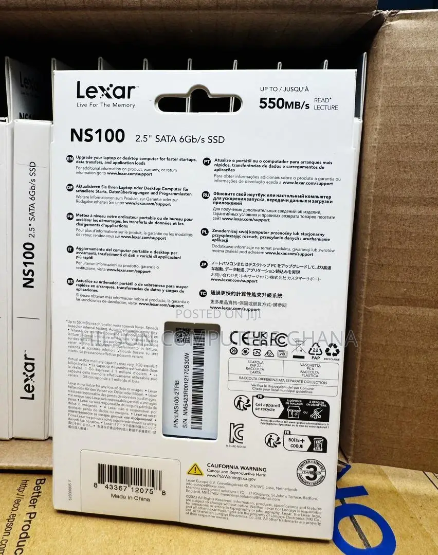 Lexar Lns100 SSD 2.5 Internal 2tb Sata SSD