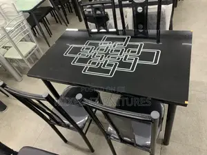 Dining Table With 4 Chairs (Dining Sets Black Grid)