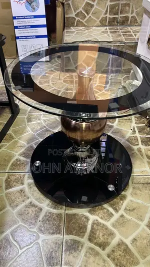 Round Glass Top Side Table