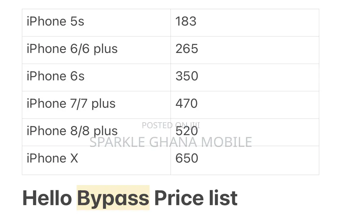 Icloud Bypass for iPhone 5s to iPhone 6 Plus