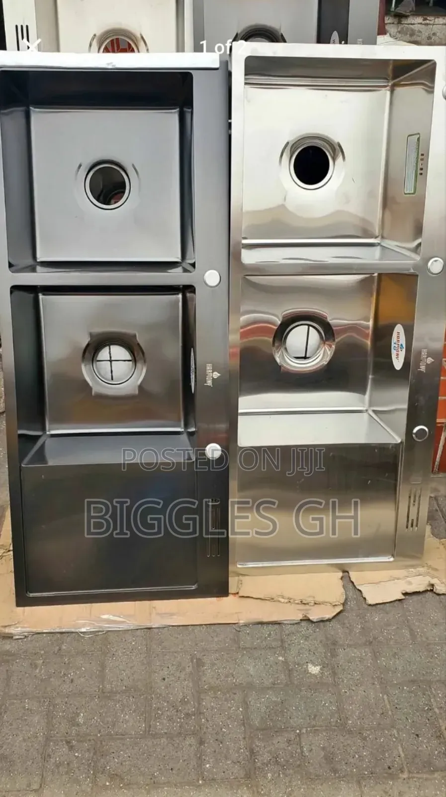 Double Bowl Single Arm Cabinet Sink- Deeper Sink