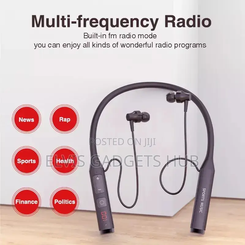 Sports Necklace With Mic Fm Radio Headset