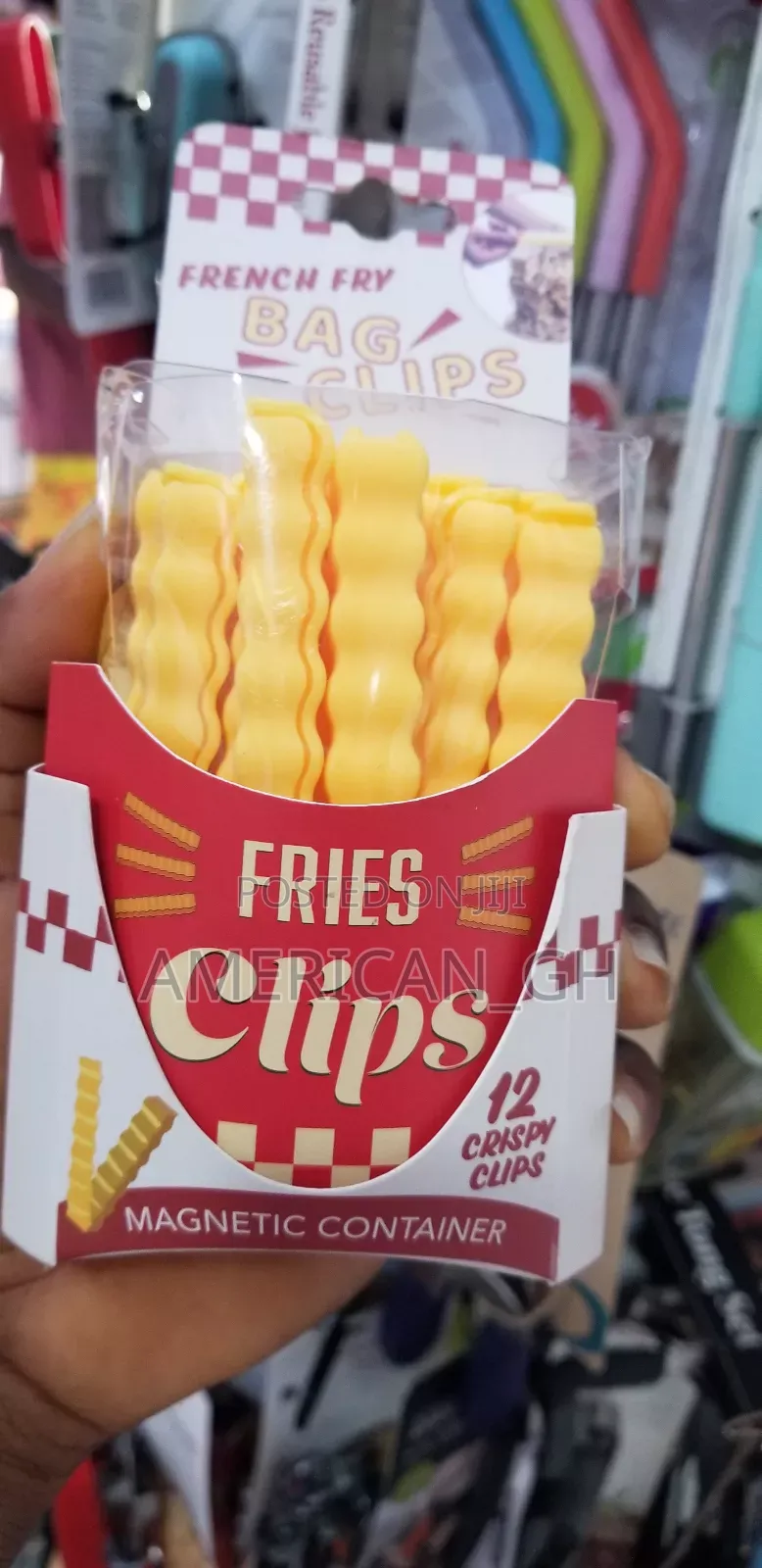 12 Crispy French Fry Bag Clips