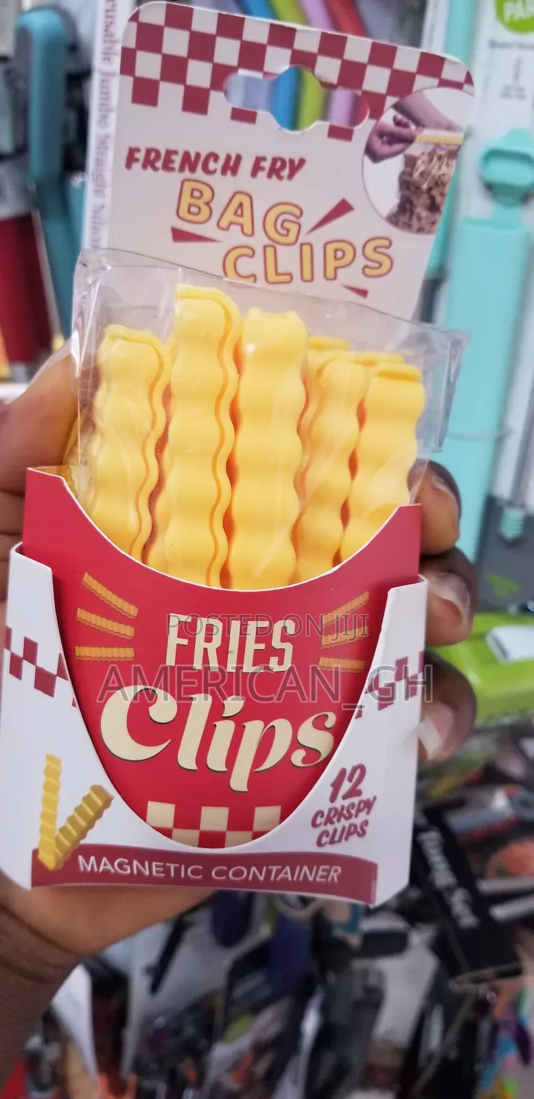 12 Crispy French Fry Bag Clips