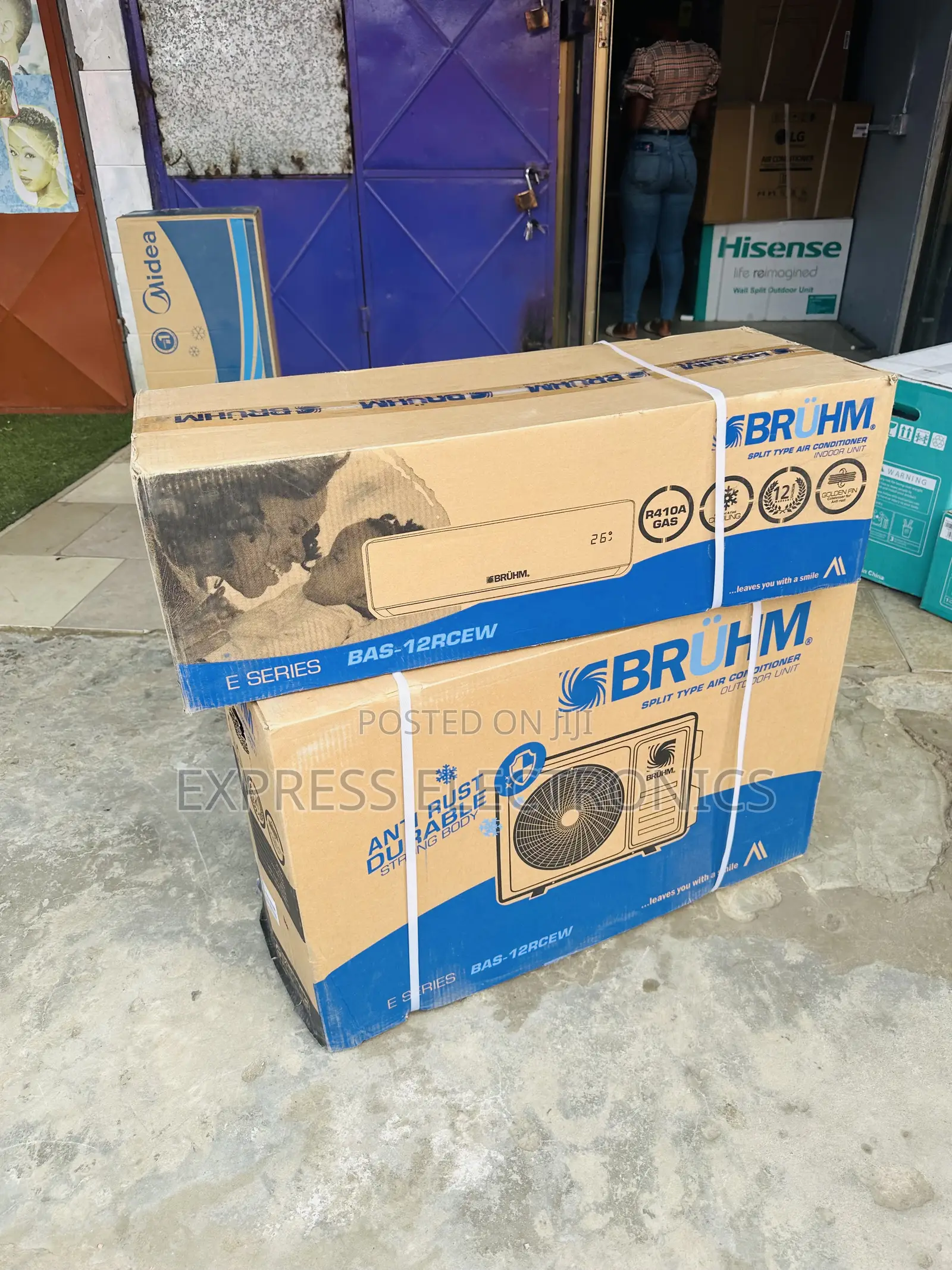 Anti Corrosion Blue Fin Split R410 Gas Bruhm 1.5hp
