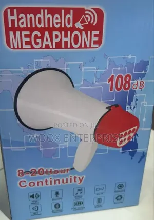 Portable Megaphone 108db - 8-20 Hours