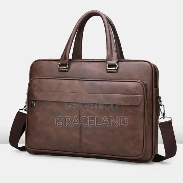 Original Men Leather Briefcase Lawyer Handbag 14inche