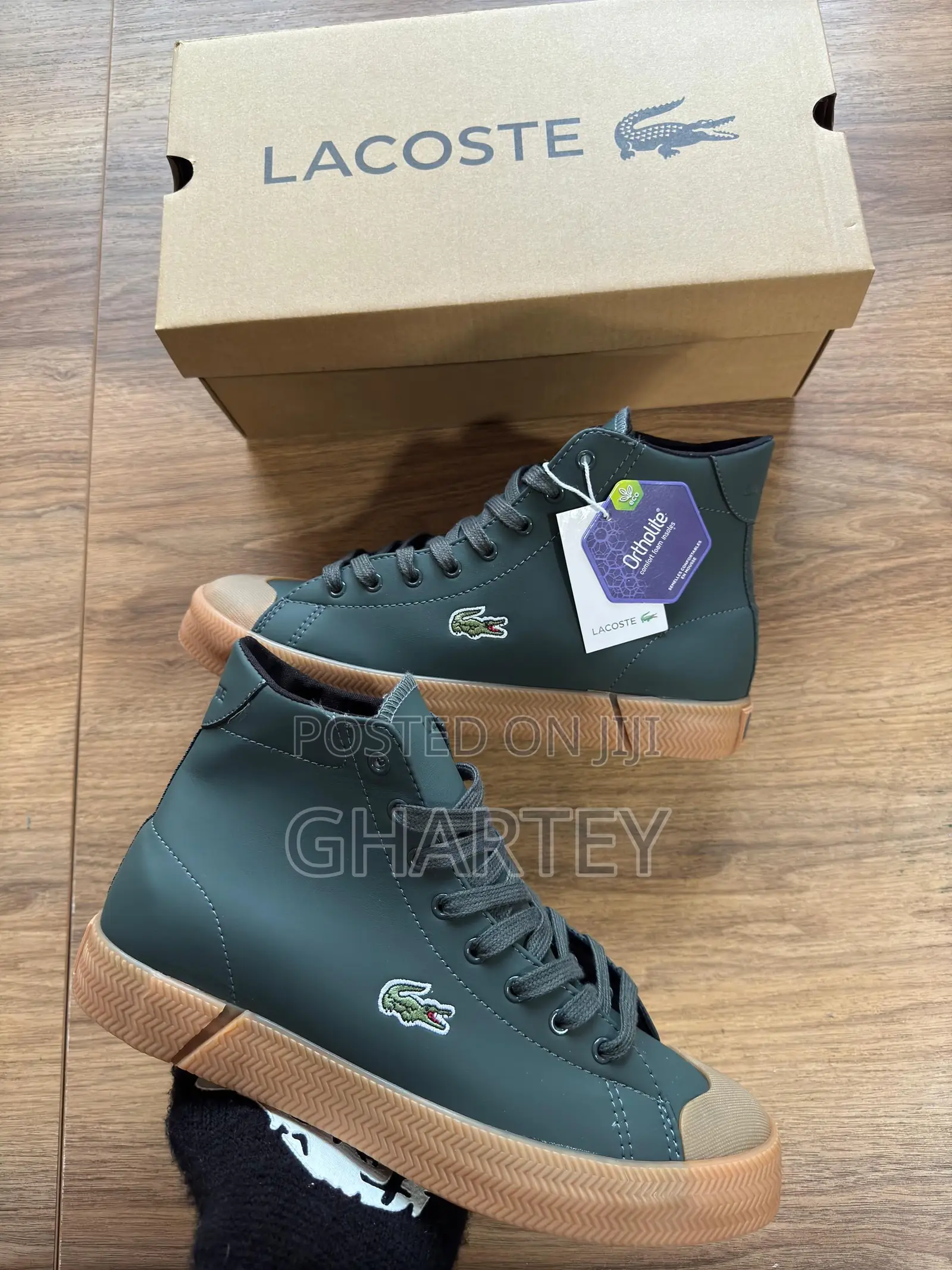 Lacoste Unique Designed Leather High Top Sneakers