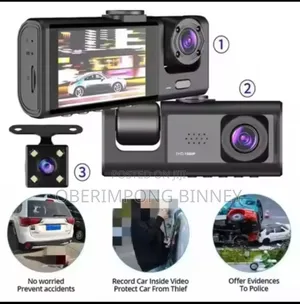 Dash Cam/Dashcam 3 in 1 Car Camera( Front, Back and Inside the Car)
